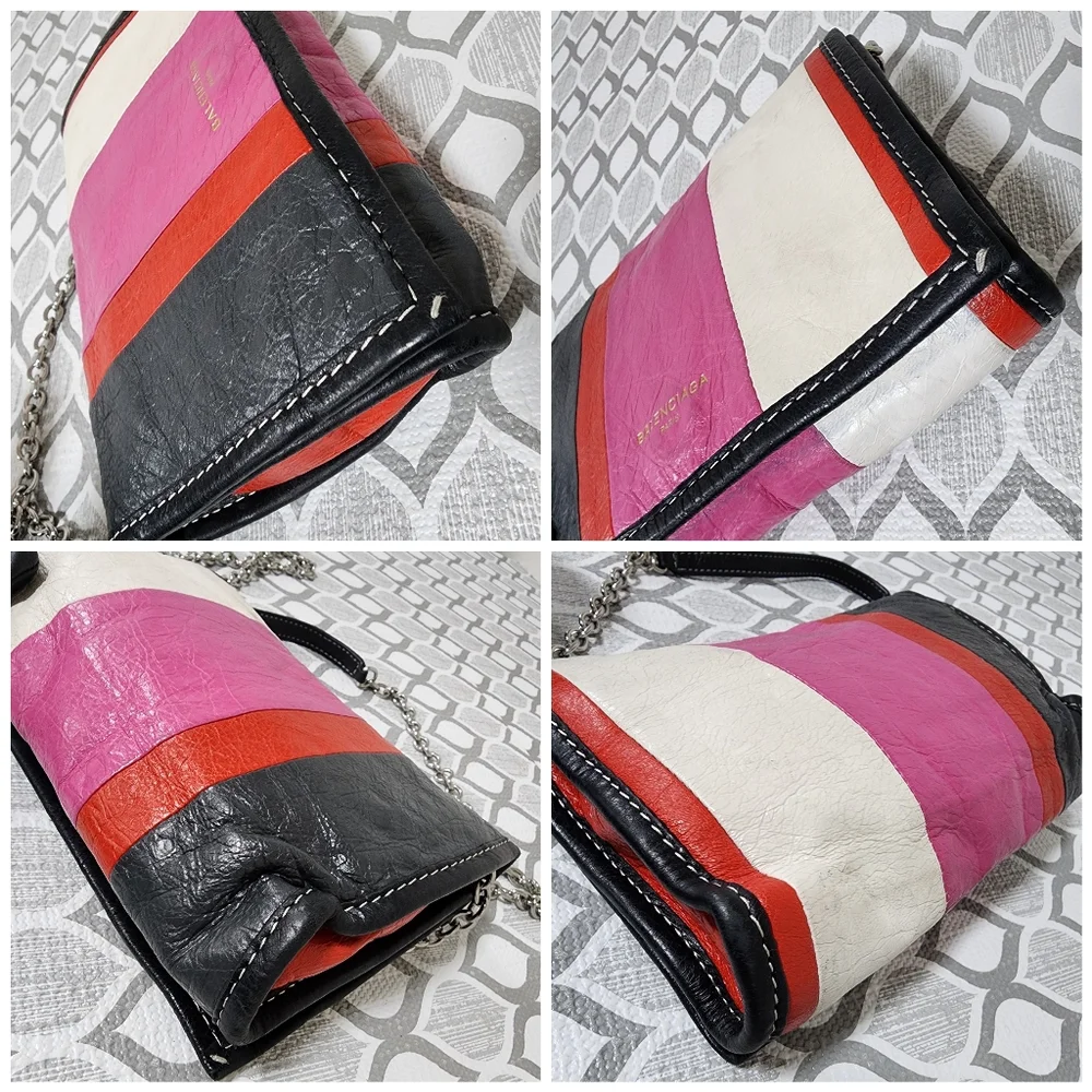 Balenciaga Bazar Chain Crossbody Bag Multicolored